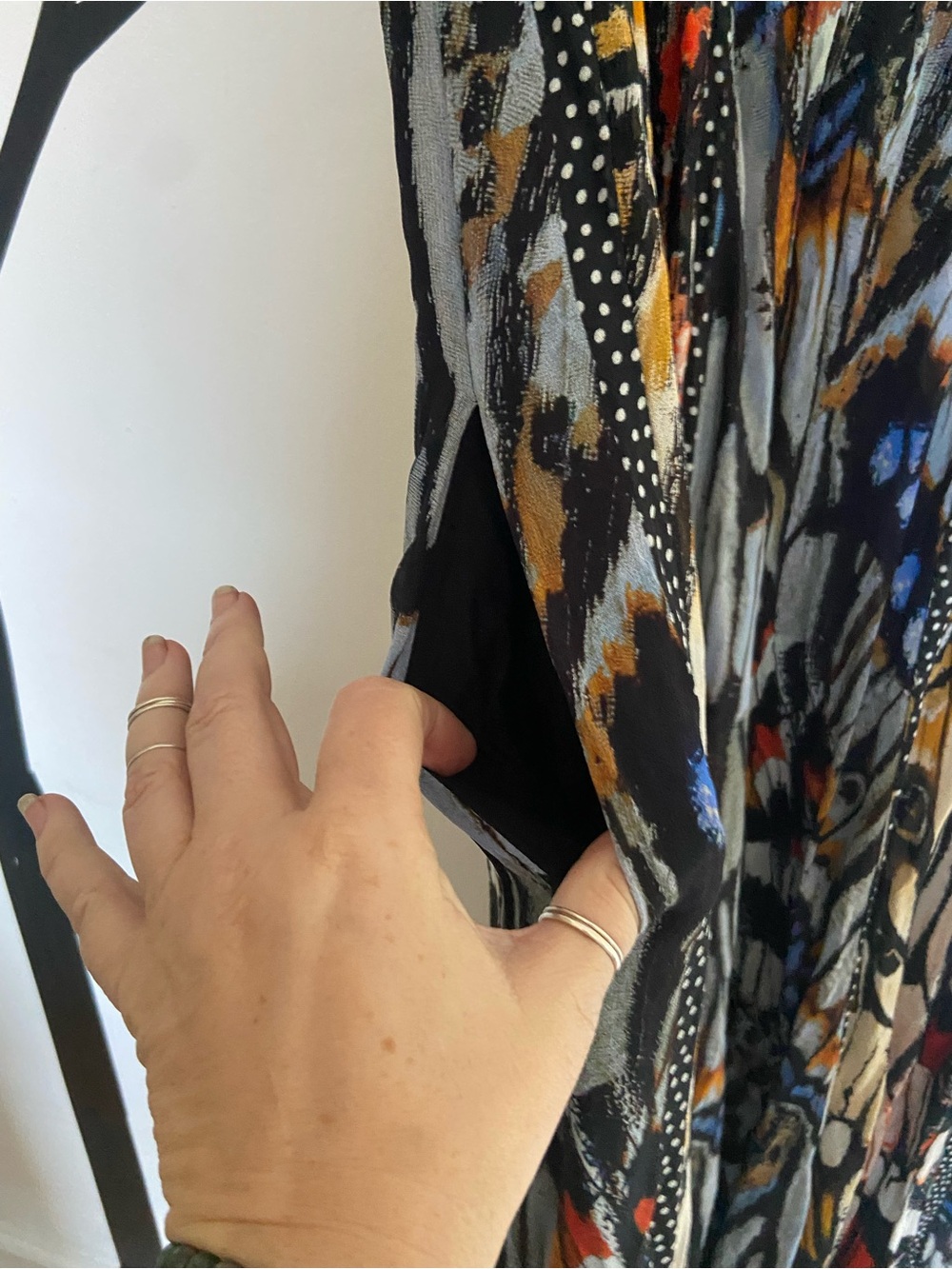 NWOT Anthropologie Maeve butterfly print ruffle sleeved maxi dress - Picture 9 of 16
